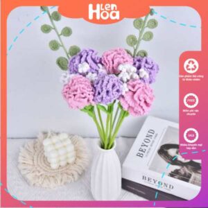 Hoa Cẩm Chướng Handmade 11 Hoa cẩm chướng len