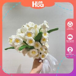 bó hoa cưới bằng len đẹp