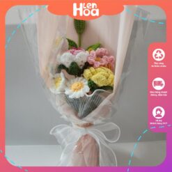 bó hoa hồng len handmade (1)
