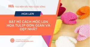 móc len hoa tulip đẹp