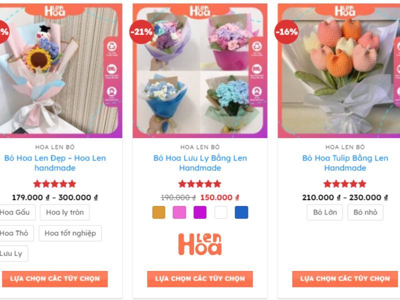 TOP 5 Shop hoa len handmade chất lượng - uy tín tại Hà Nội