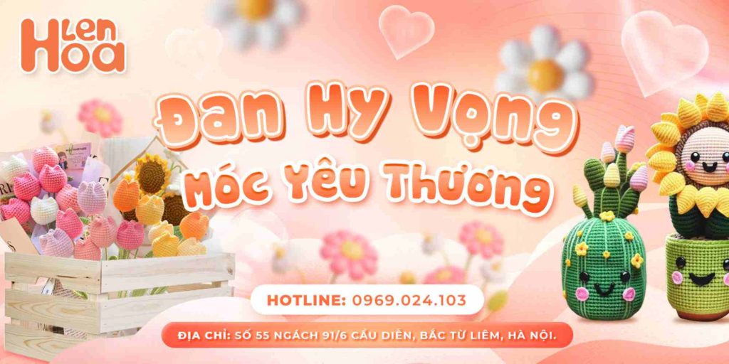 Banner nhận diện Hoa Len Handmade