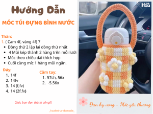 Chart móc túi đựng bình nước size nhỏ