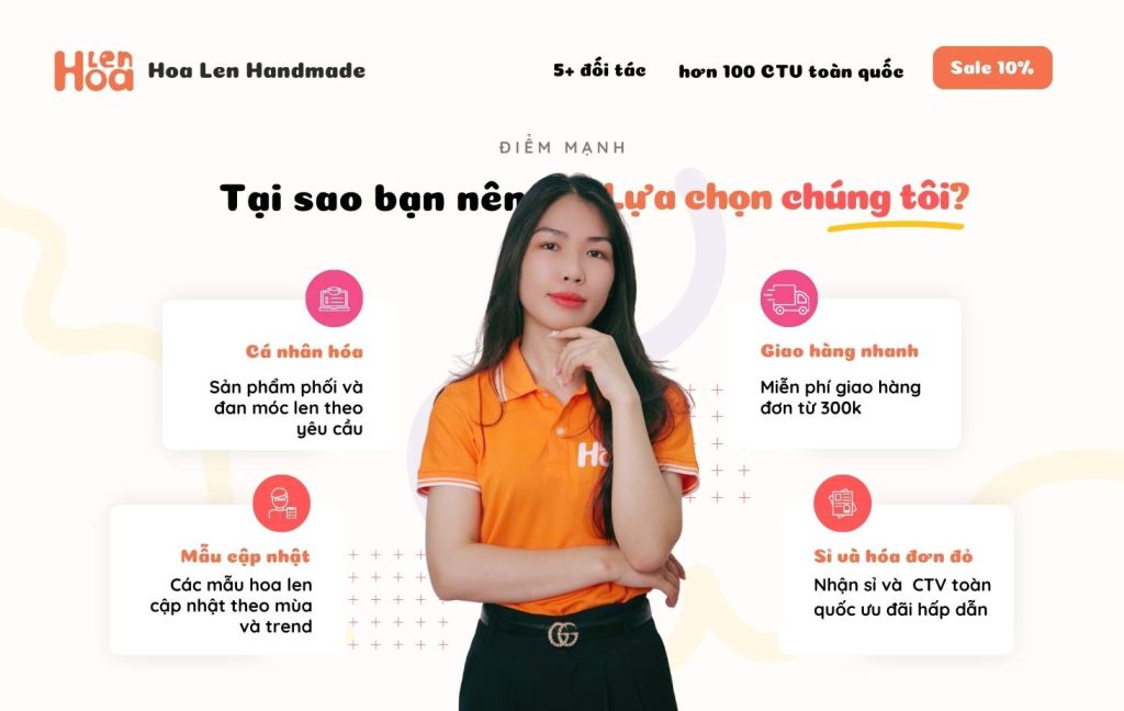 Nên chọn Hoa Len handmade vì giá tốt và dịch vụ tốt nhất